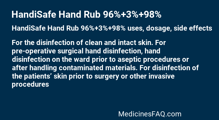 HandiSafe Hand Rub 96%+3%+98%