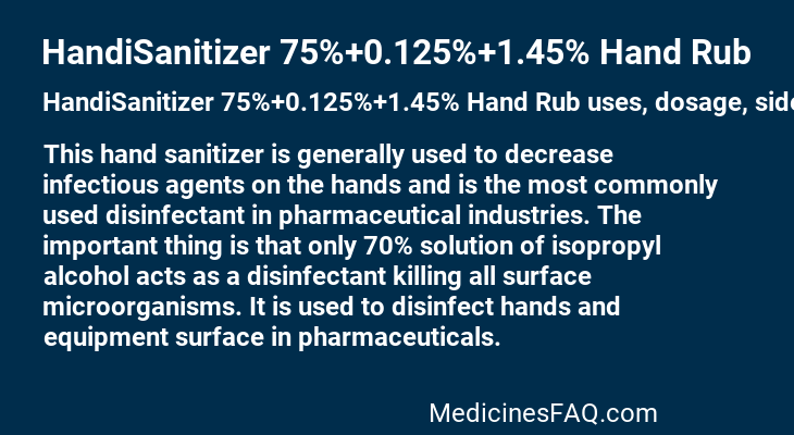 HandiSanitizer 75%+0.125%+1.45% Hand Rub