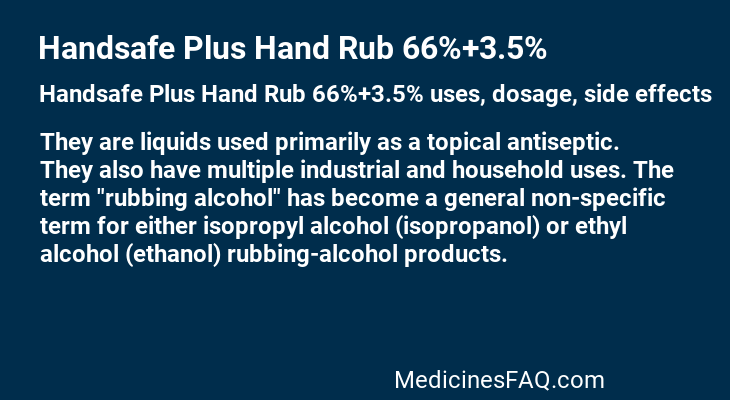 Handsafe Plus Hand Rub 66%+3.5%