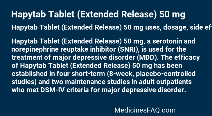 Hapytab Tablet (Extended Release) 50 mg