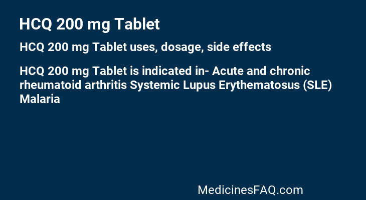 HCQ 200 mg Tablet