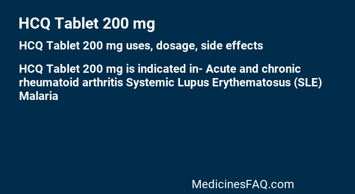 HCQ Tablet 200 mg