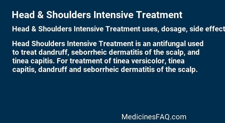 Head & Shoulders Intensive Treatment