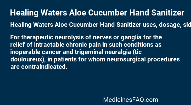 Healing Waters Aloe Cucumber Hand Sanitizer