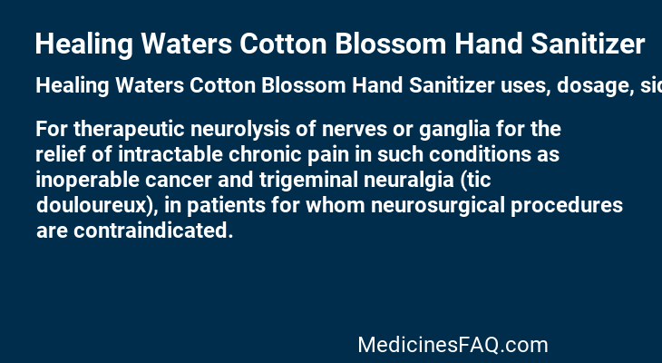 Healing Waters Cotton Blossom Hand Sanitizer