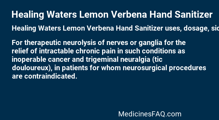 Healing Waters Lemon Verbena Hand Sanitizer