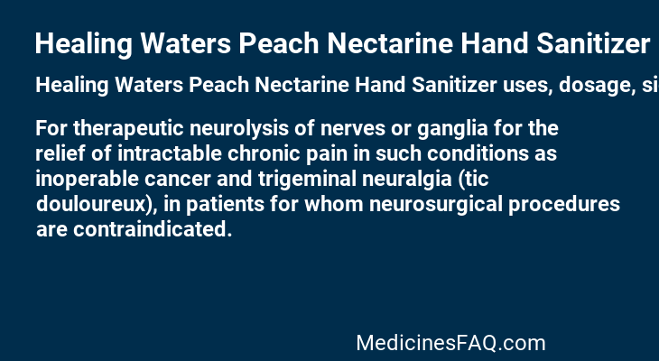 Healing Waters Peach Nectarine Hand Sanitizer