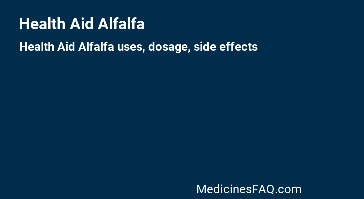 Health Aid Alfalfa