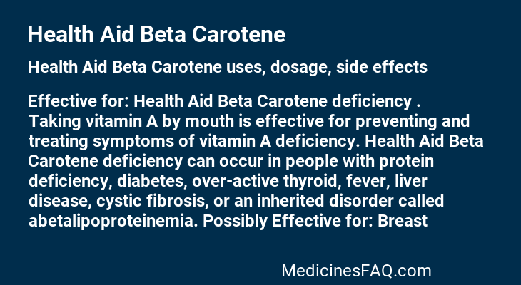 Health Aid Beta Carotene