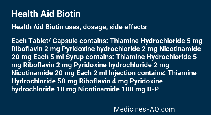Health Aid Biotin