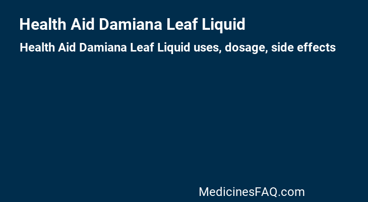 Health Aid Damiana Leaf Liquid