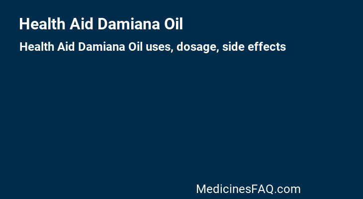 Health Aid Damiana Oil