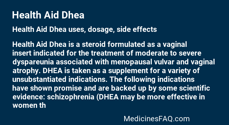 Health Aid Dhea