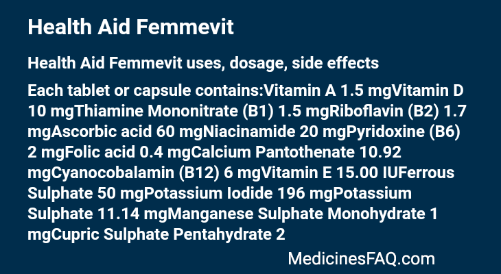 Health Aid Femmevit
