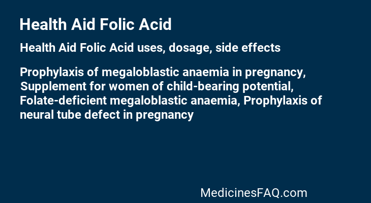 Health Aid Folic Acid