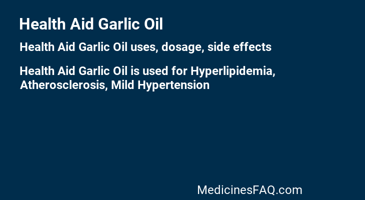 Health Aid Garlic Oil