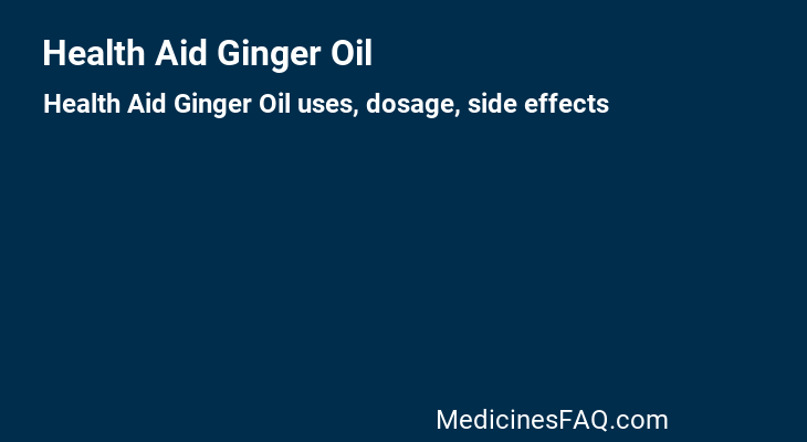 Health Aid Ginger Oil