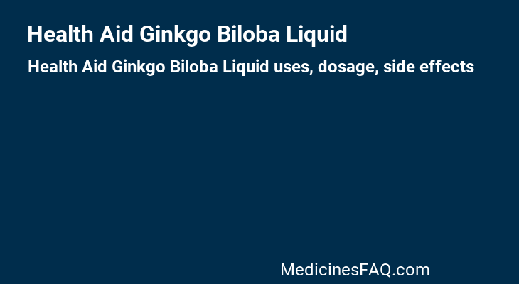 Health Aid Ginkgo Biloba Liquid