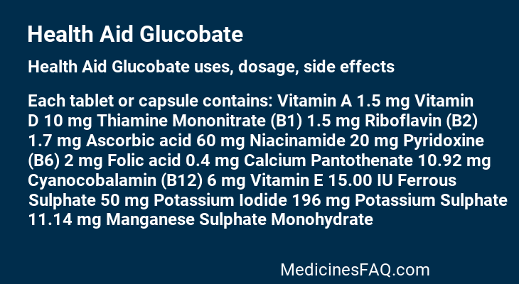 Health Aid Glucobate