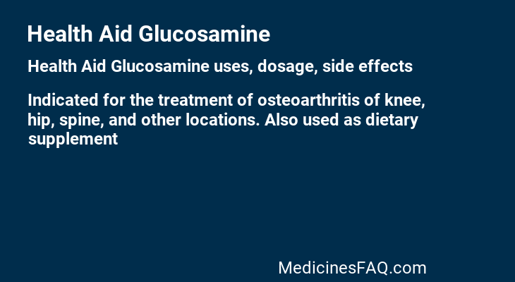 Health Aid Glucosamine