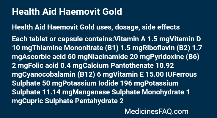 Health Aid Haemovit Gold
