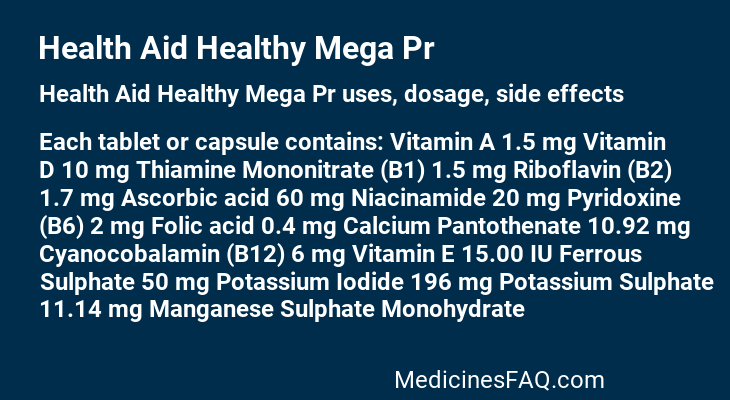 Health Aid Healthy Mega Pr