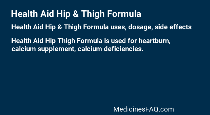 Health Aid Hip & Thigh Formula