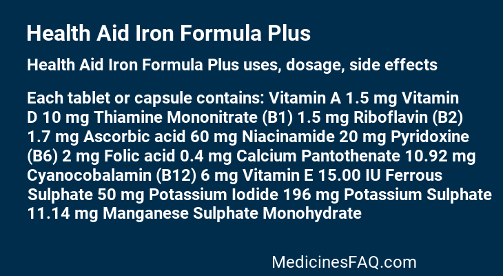 Health Aid Iron Formula Plus