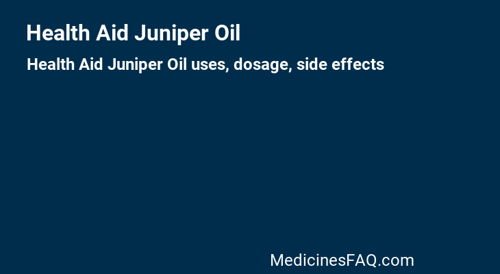 Health Aid Juniper Oil
