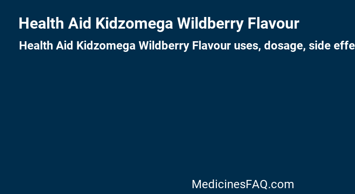 Health Aid Kidzomega Wildberry Flavour