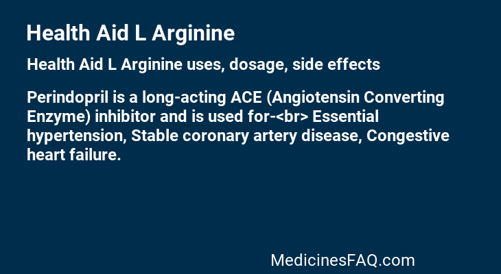Health Aid L Arginine