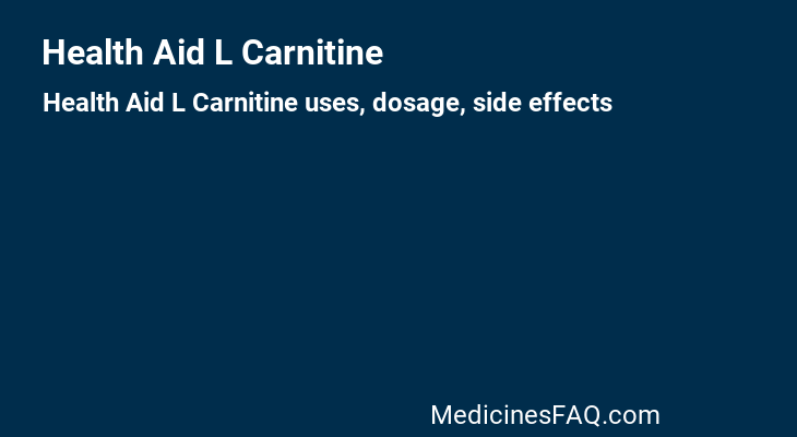 Health Aid L Carnitine