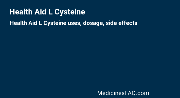 Health Aid L Cysteine