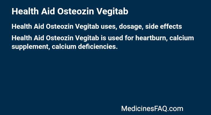 Health Aid Osteozin Vegitab