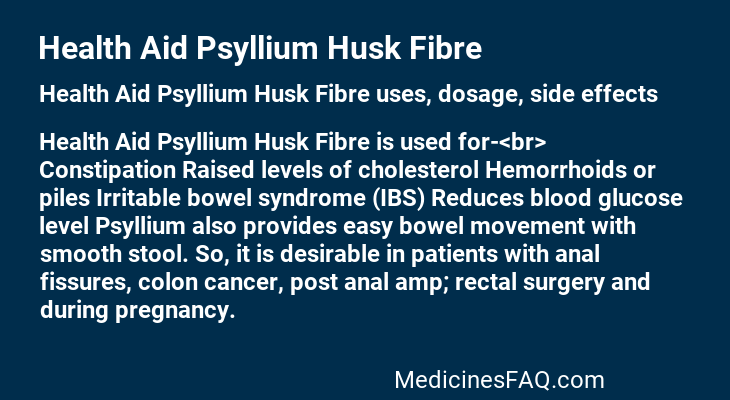 Health Aid Psyllium Husk Fibre