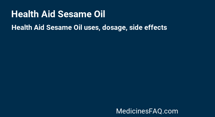 Health Aid Sesame Oil