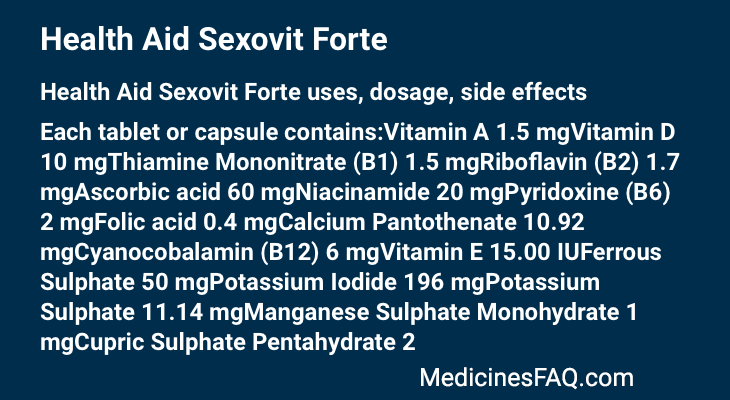 Health Aid Sexovit Forte