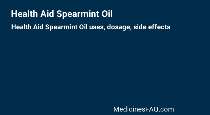 Health Aid Spearmint Oil