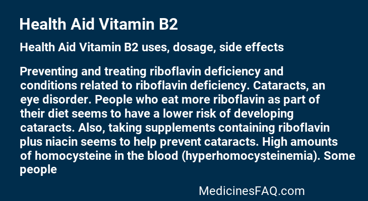 Health Aid Vitamin B2