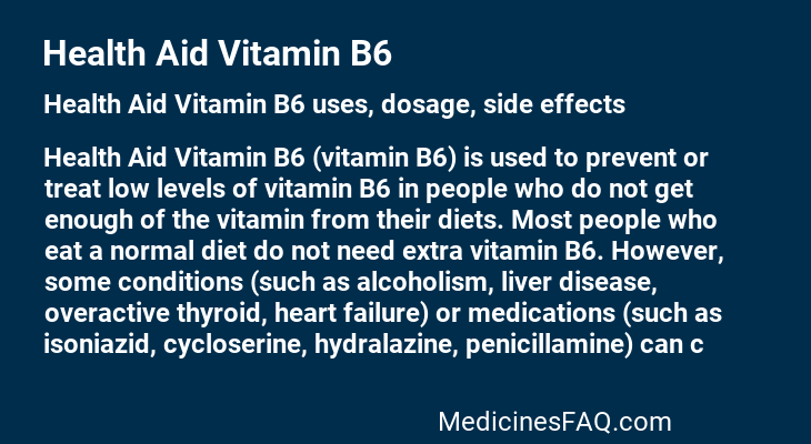 Health Aid Vitamin B6