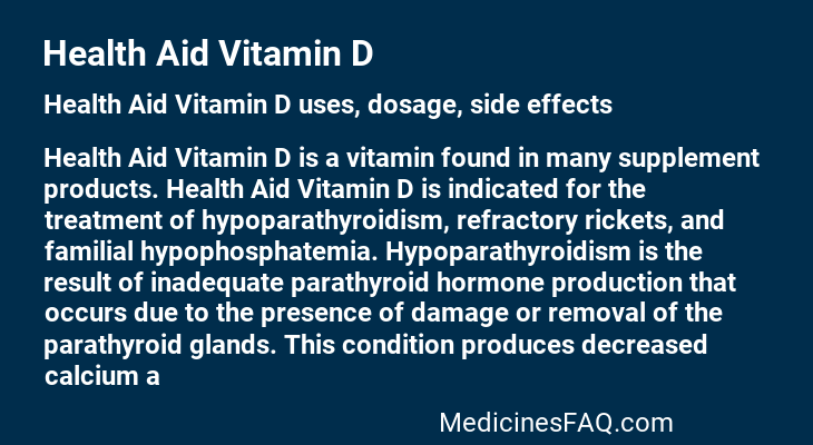 Health Aid Vitamin D