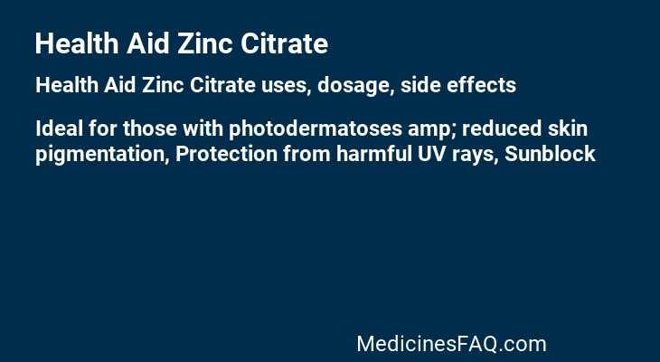 Health Aid Zinc Citrate