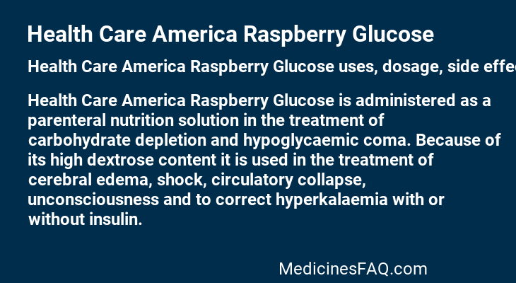 Health Care America Raspberry Glucose