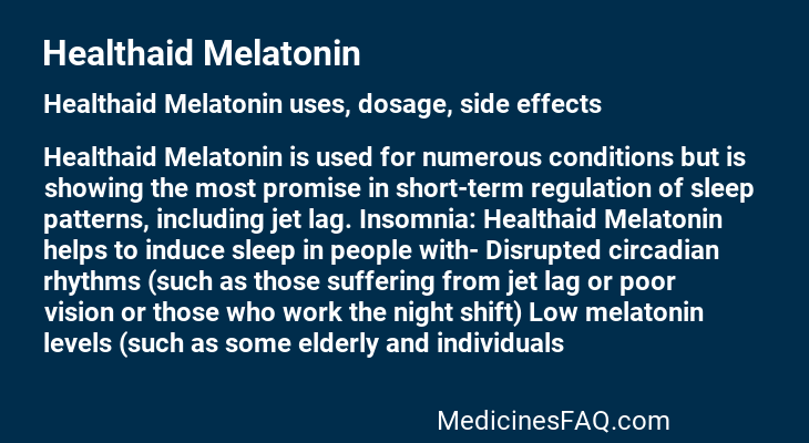 Healthaid Melatonin