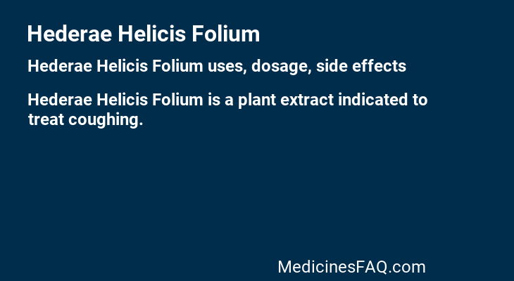 Hederae Helicis Folium