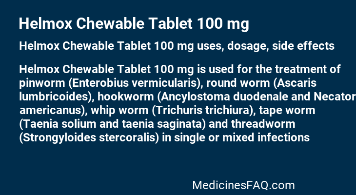 Helmox Chewable Tablet 100 mg