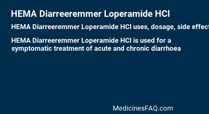 HEMA Diarreeremmer Loperamide HCl