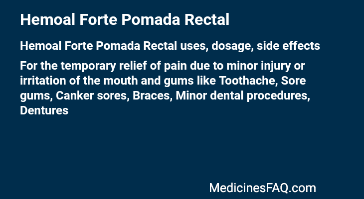 Hemoal Forte Pomada Rectal