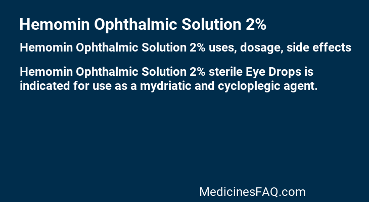 Hemomin Ophthalmic Solution 2%