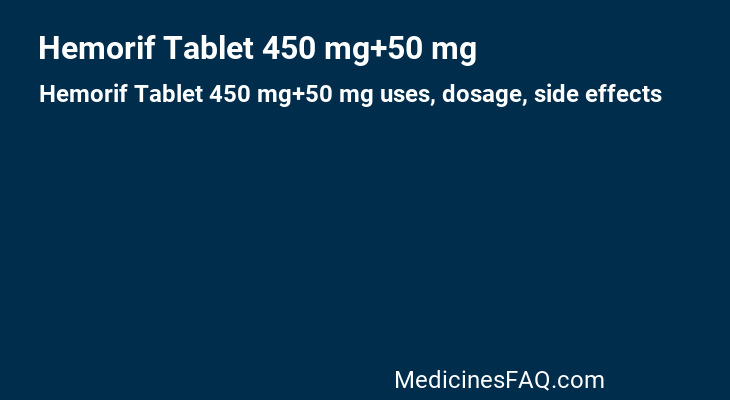 Hemorif Tablet 450 mg+50 mg